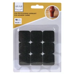 Hot 18 pieces eva adhésif carre noir 30x30 mm Des Ferrures De Meubles Et De Portes