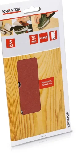 Discount 5 x papier abrasif 93 x 187 mm K240 Rabots Et Ponceuses
