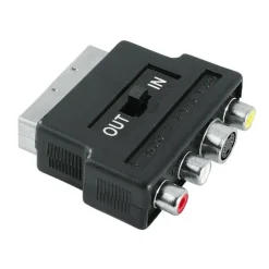 Sale Adapteur video S-VHS/3 RCA - scart IN/OUT Audio