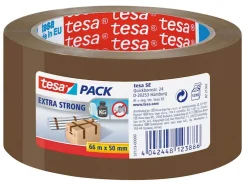Sale Adhésif de fermeture de cartons PVC pour de cartons de poids moyen à lourd. 66 m x 50 mm brun. Rubans Adhésif