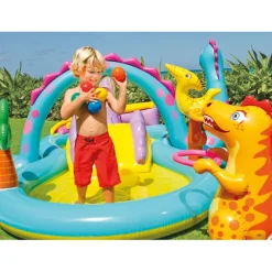 New Aire de jeu gonflable Dinoland 333x229x112 cm Piscines Et Accessoires|Piscines Et Accessoires