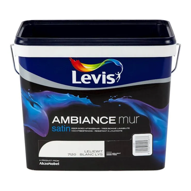 Best Ambiance mur satin blanc lys 5 L Peinture Mur Et Plafond|Peinture Pour Plafond Et Murale