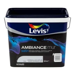 Ambiance mur satin versaille gris 5 L Peinture Mur Et Plafond|Peinture Pour Plafond Et Murale
