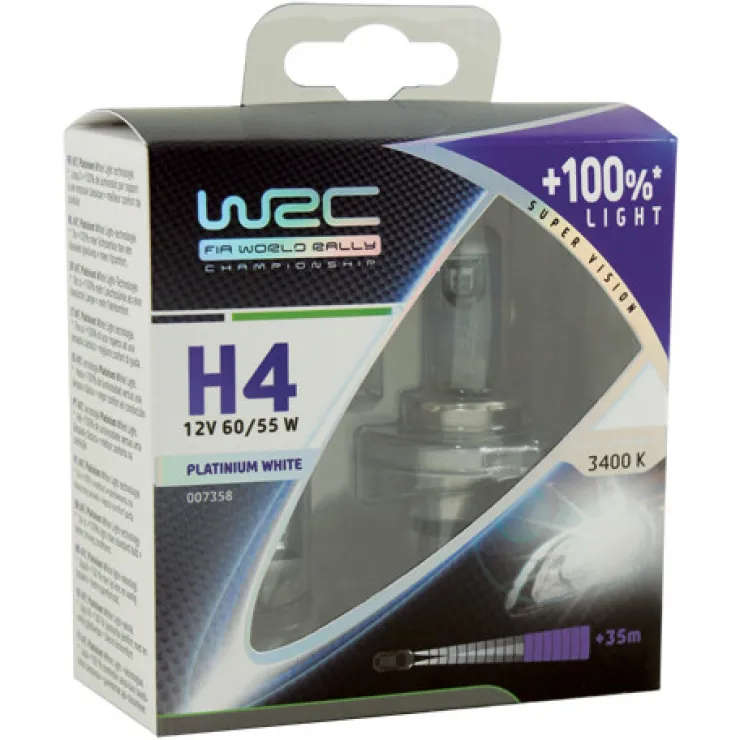 Outlet Ampoule H4 Platinium white +100% - 2 pièces Éclairage