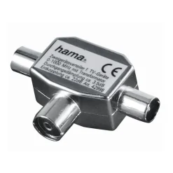 Outlet Antenne T-splitter 1 F - 2 m métal Audio