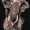 Hot Artfoil Copper Elephant Matériel De Peinture