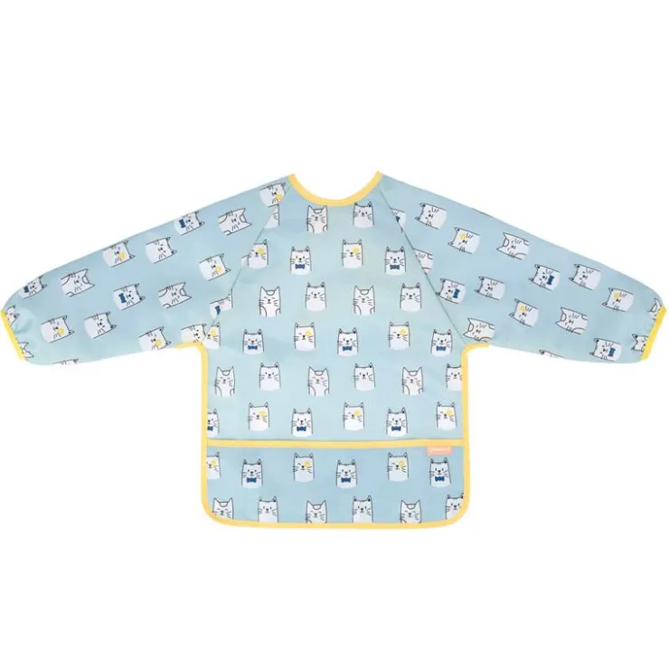 Hot Bavoir manches longues bleu Bavettes Et Protection