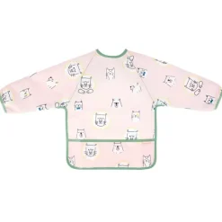 Online Bavoir manches longues rose Bavettes Et Protection