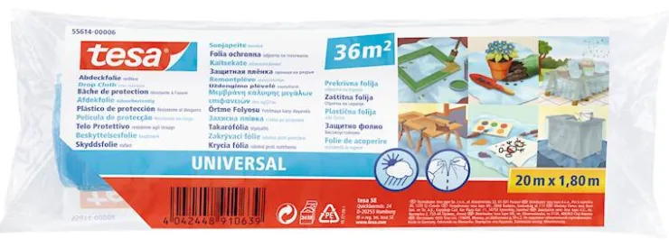 New Bâche de protection pour grandes surfaces lors de travaux 20 m x 1800 mm Rubans Adhésif
