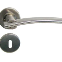 Outlet Bequille avec rosace et entree inox Ferrures De Porte