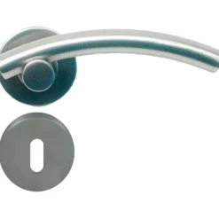 Outlet Bequille avec rosace et entree inox Ferrures De Porte