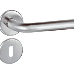 Outlet Bequille avec rosace et entree inox Ferrures De Porte