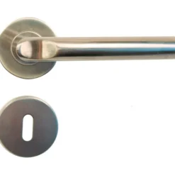 Bequille avec rosace et entree inox Ferrures De Porte