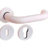 New Bequille PPN blanc avec rosace et entree Ferrures De Porte