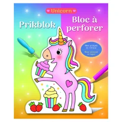 Hot Bloc à perforer unicorn Livres Coloriage