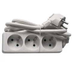 Discount Bloc multi-prises avec corde 1,5 m blanc 3 x 16 A Câbles