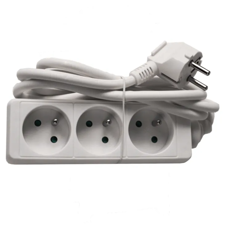 Discount Bloc multi-prises avec corde 1,5 m blanc 3 x 16 A Câbles