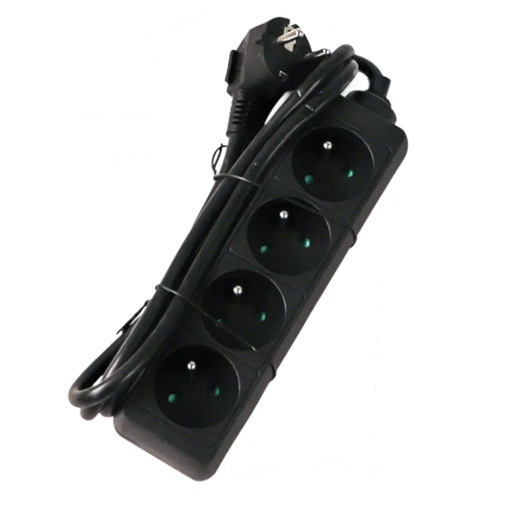 New Bloc multi-prises avec corde 1,5 m noir 4 x 16 A Câbles|Rallonges Et Adaptateurs