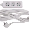 Sale Bloc multi-prises avec corde 5 m blanc 3 x 16 A Rallonges Et Adaptateurs