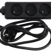 Discount Bloc multi-prises avec corde 1,5 m noir 3 x 16 A Rallonges Et Adaptateurs