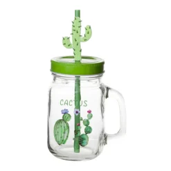 Hot Bocal à boisson cactus avec paille Verres, Carafes Et Pichets