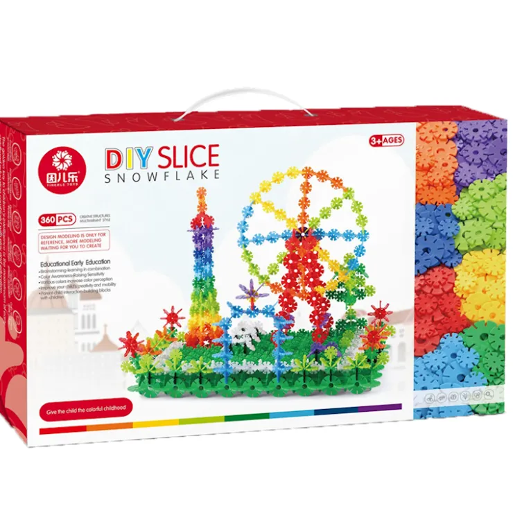 New Boite avec des disques fleurs colorés Jeux De Construction