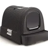 Discount Boîte de litière anthracite 51x38,5x39,5 cm Toilettes Pour Chat