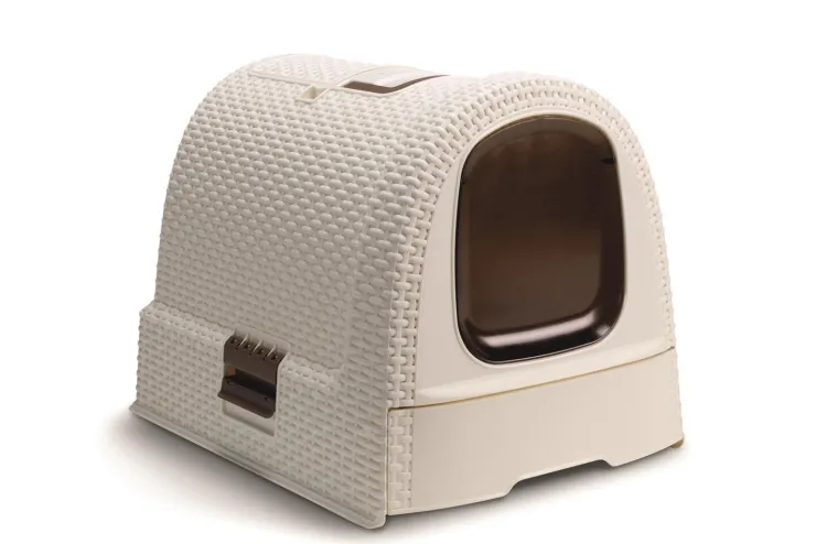 Online Boîte de litière blanc 51x38,5x39,5 cm Toilettes Pour Chat