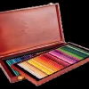 Sale Box en bois avec 80 crayons Dessiner Et Écrire|Crayons