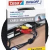 Discount Cable Manager Universel 10 mm x 500 cm noir Rubans Adhésif