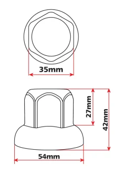 Online Cache Ecrous RVS x10 33mm Caches Écrous