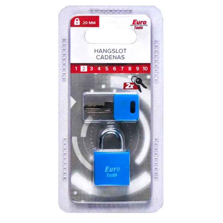 New Cadenas alu 20 mm bleu + 2 clés Serrures