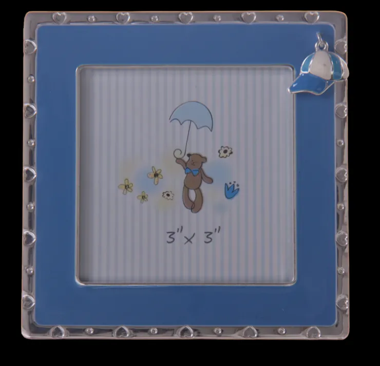New Cadre bleu bébé 7x7 cm Cadres Photo