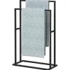 Carré porte-serviettes à poser - noir Porte-serviettes