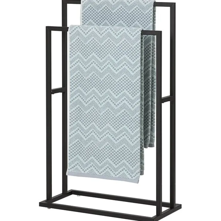 Carré porte-serviettes à poser - noir Porte-serviettes