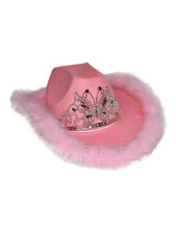 New Chapeau Cowgirl Barbie - Rose Chapeaux Et Perruques