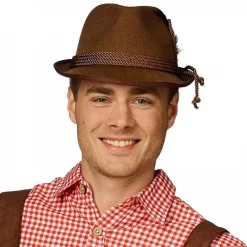 Clearance Chapeau Tyrolien Marron En Feutre Chapeaux Et Perruques