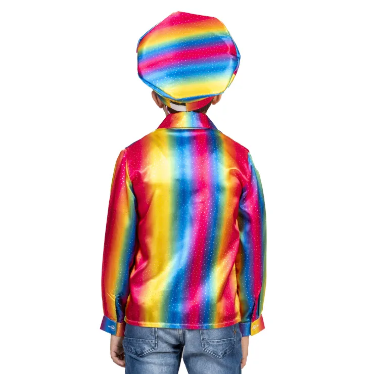 Chemise Disco Arc-en-ciel Garçon - Taille 116 Enfant Déguisements Enfants