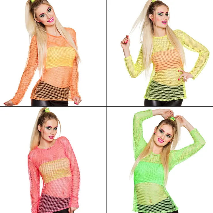 Discount Chemise en Résille Fluo 4 Couleurs Accessoires