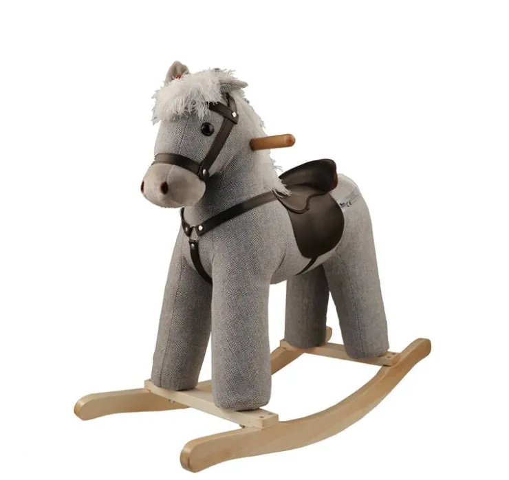 New Cheval à bascule gris avec son - àpd 3 ans Jouets À Bascule