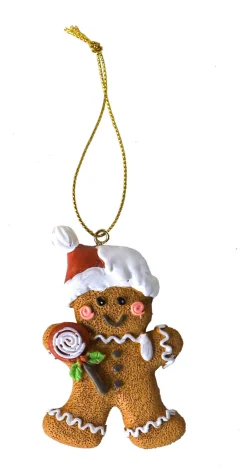 Online Cintre de Noël pain d'épice avec sucette 9,5cm Décoration De Sapin