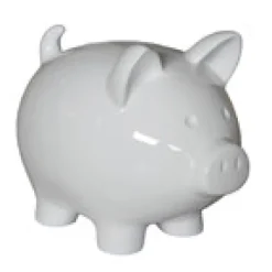 Hot Cochon décoratif gloss blanc H29 Figurines|Accessoires Décoratifs