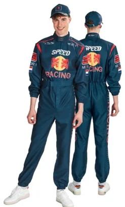 Hot Combinaison de course Car Racer - Bleu - Taille 52 Déguisements Adultes