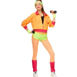 Sale Combinaison Femme Fluo - Orange/jaune - Taille 38 Déguisements Adultes