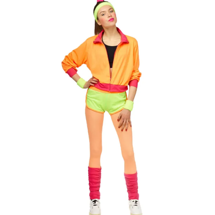 Sale Combinaison Femme Fluo - Orange/jaune - Taille 38 Déguisements Adultes