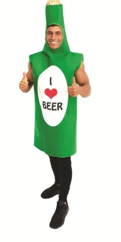 Costume adulte bouteille de bière - mousse - taille unique Déguisements Adultes