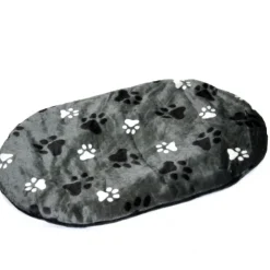 Outlet Coussin oval gris pattes 54 x 35 x 5 cm Dormir Confortablement