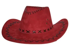 Sale Cow-boy en daim - Rouge Chapeaux Et Perruques
