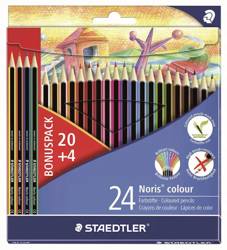 Sale Crayon couleur noris 20 + 4 gratuit Dessiner Et Écrire|Crayons