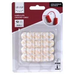 Sale crochet cable amovibles 12 pieces transparant Matériel D'installation